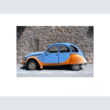 2 CV bleue orange